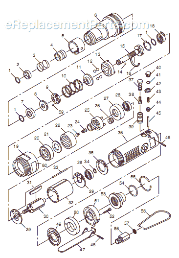 Page A Diagram and Parts List for CP782 T025097 Chicago Pneumatic Electric Drill